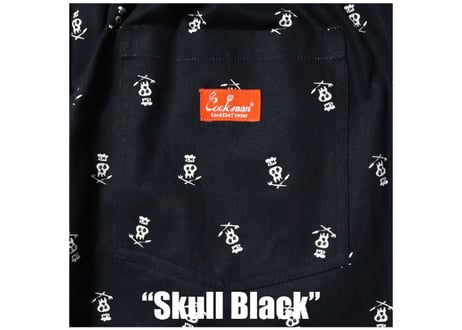 COOKMAN シェフパンツ Chef Pants Skull Black [231-31804]