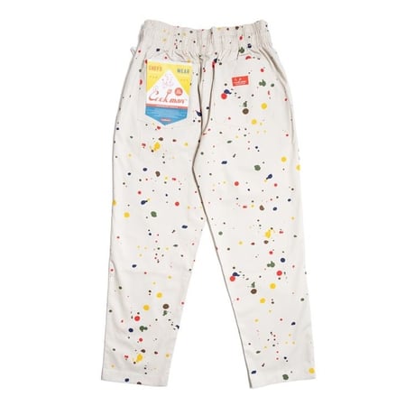 COOKMAN シェフパンツ Chef Pants Sauce Splash Beige [231-32854]
