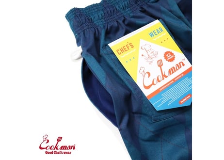 COOKMAN シェフパンツ Chef Pants Argyle Navy [231-23801]