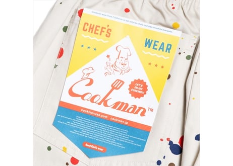 COOKMAN シェフパンツ Chef Pants Sauce Splash Beige [231-32854]