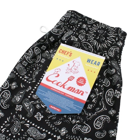 COOKMAN シェフパンツ Chef Pants Paisley Black [231-32832]