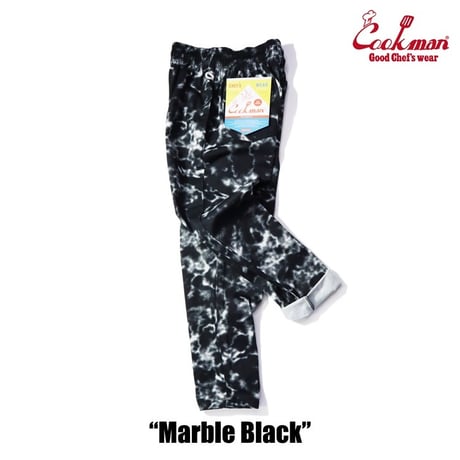 COOKMAN シェフパンツ Chef Pants Marble Black [231-31803]