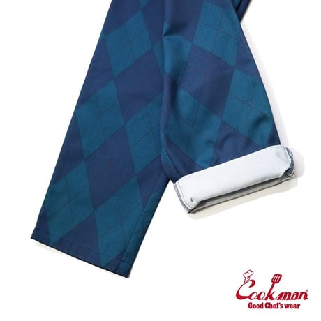 COOKMAN シェフパンツ Chef Pants Argyle Navy [231-23801]