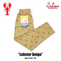 COOKMAN シェフパンツ Chef Pants Embroidery Lobster Beige [231-51803]