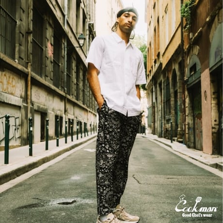 COOKMAN シェフパンツ Chef Pants Paisley Black [231-32832]