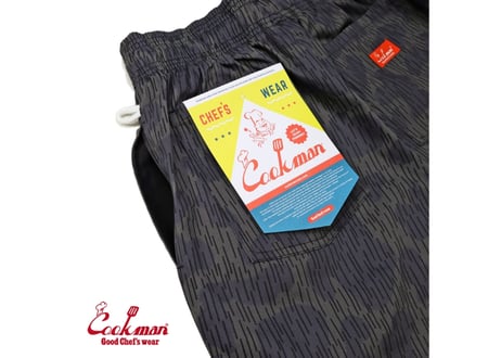 COOKMAN シェフパンツ Chef Pants Raindrop Camo Gray [231-41806]