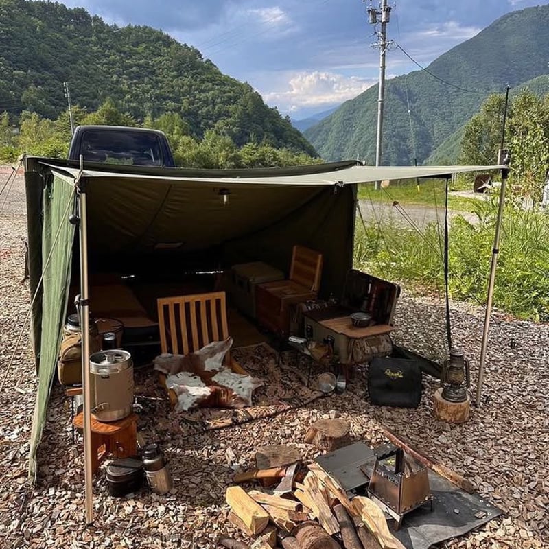 【zivetalian】蝦夷幕 (缶バッジ付き)軍幕 zivetalian】蝦夷幕 (缶バッジ付き)軍幕 | OUTDOOR BASE MATSUMOTO