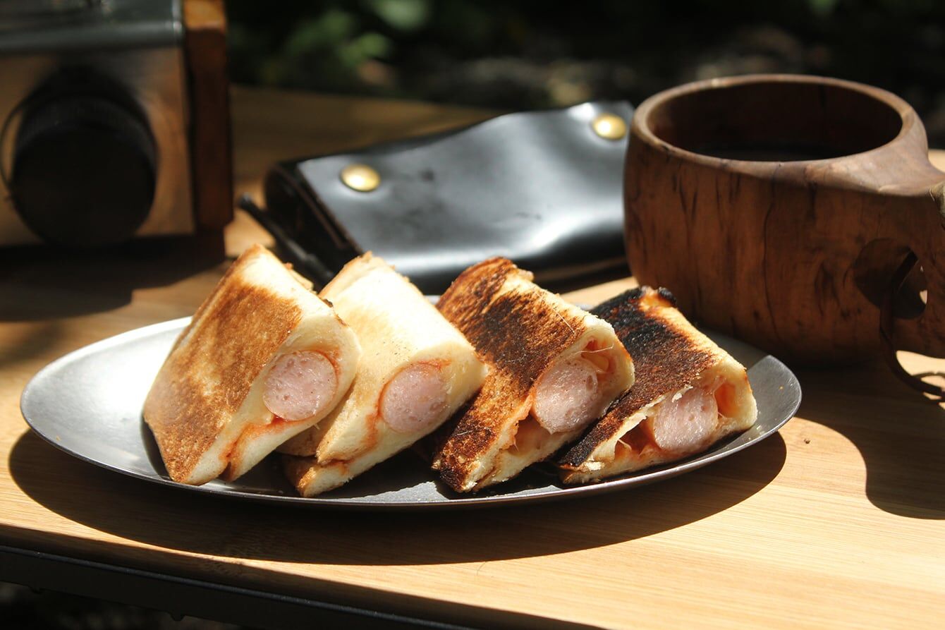 iron shopホットサンドメーカー レザーカバー付き Iron Shop ホットサンドメーカー GAMAGUCHI | Y's Camp Market