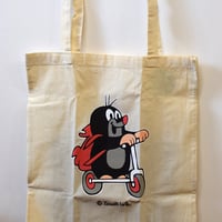 【チェコ】布バッグ　もぐらのクルテク（スクーター）
