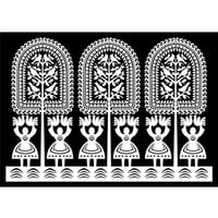 【ポーランド】ポストカード　クルピエの切り絵