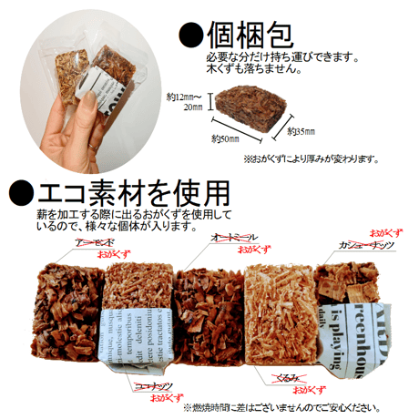■３ピース　お試し商品■Fire biscuit(ファイヤービスケット)【着火剤】お菓子みたいな着火剤