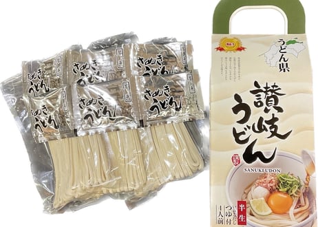 本場讃岐うどん　6人前半生うどん　うどんだしセット