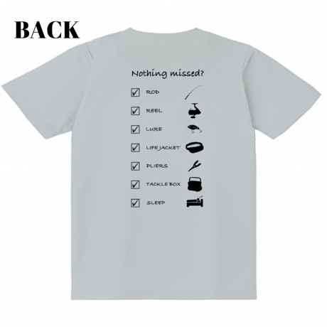 ドライT-shirt/シルバーグレー【Nothing missed】