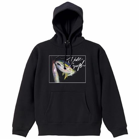 10.0oz プルオーバーパーカー（裏起毛）/ブラック【HIRAMASA】