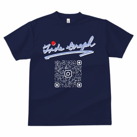 【販売終了】ドライT-shirt/ネイビー【Instagram QR】