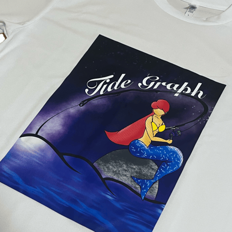【販売終了】ドライT-shirt/ホワイト【マーメイドちゃん】