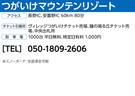 No.716【つがいけマウンテンリゾート】［セット券］全日 大人 リフト1日券＋ランチ券（1200円分） (中学生以上)