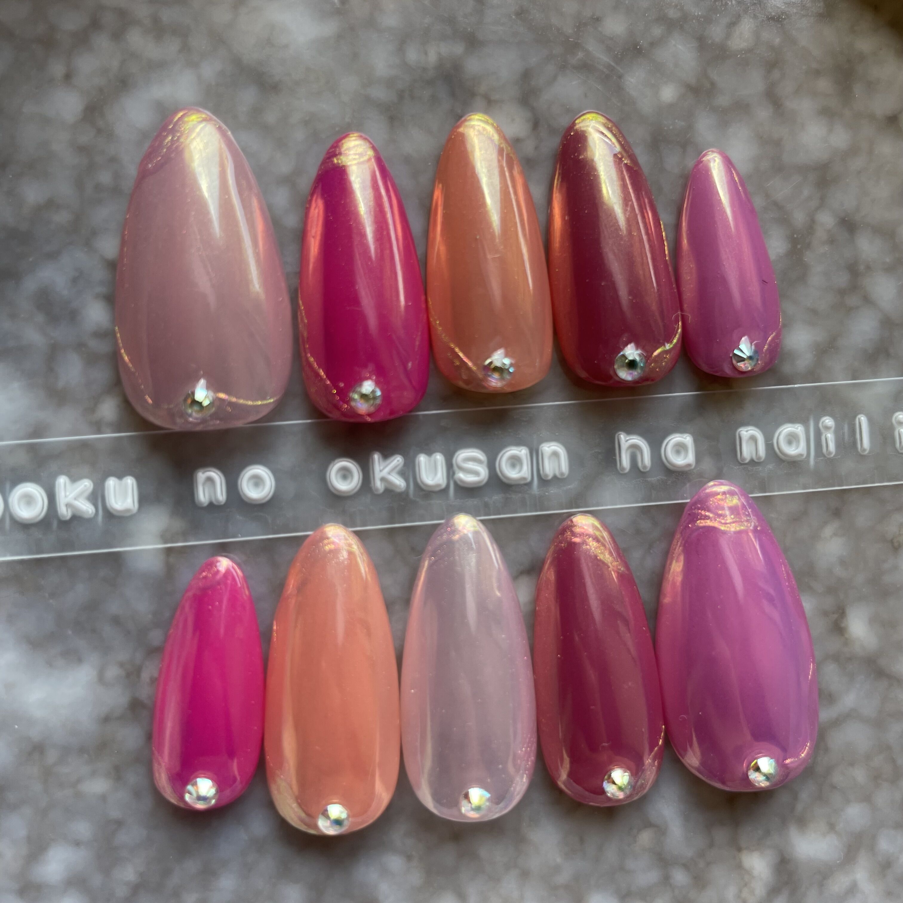 1点限り🩷0004.トロピカルピンクミラー⓪④③④⑨ | Bon.nail tip shop