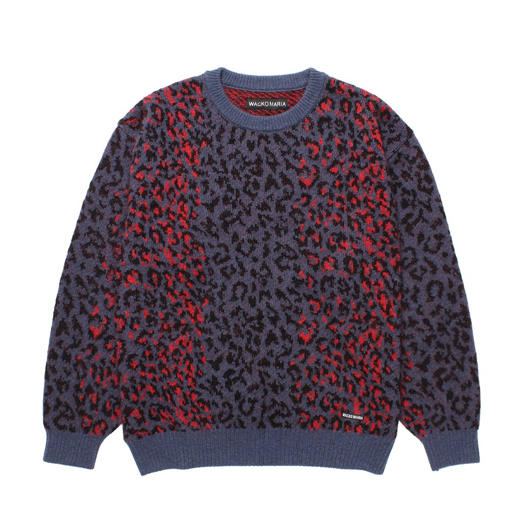 WACKO MARIA ワコマリア LEOPARD MOHAIR JACQUARD KNIT