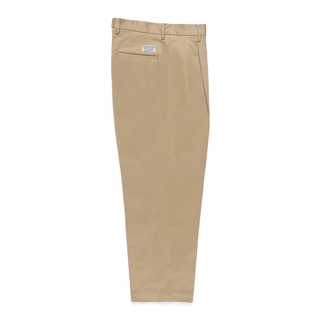 ワコマリア DOUBLE PLEATED CHINO TROUSERS M WACKO MARIA DOUBLE PLEATED CHINO TROUSERS 【BLACK】 ¥24,200