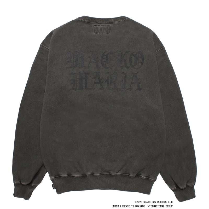 WACKO MARIA x DEATH ROW RECORDSスウェットシャツ DEATH ROW RECORDS / GARMENT DYED SWEAT SHIRT - WACKO MARIA