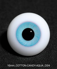 直径16mm_COTTON-CANDY-AQUA（均一な虹彩_D24）Hand Glass Craft社
