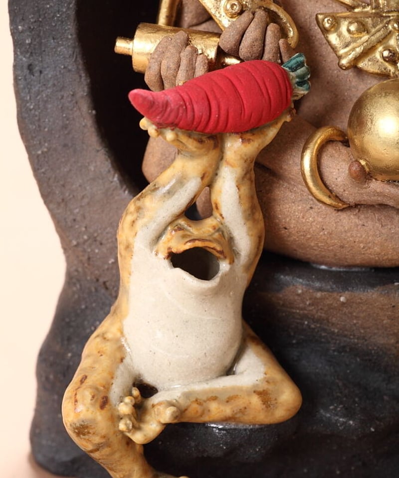 陶彫カエル「馬運慈良行」／堀口五明笑 | 人気クラフト作家作品通販