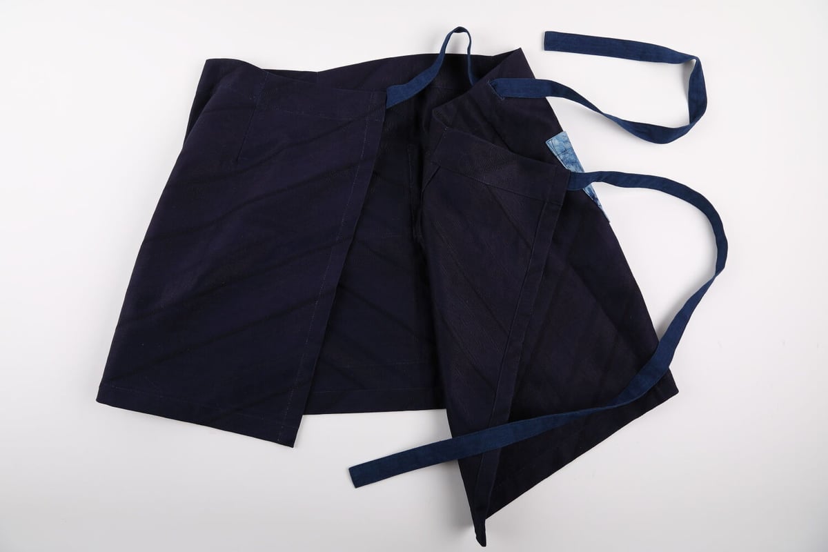 正藍染ヘンプコットン　あいとわエプロン 正藍染ヘンプコットン あいとわエプロン 正藍染ヘンプコットン