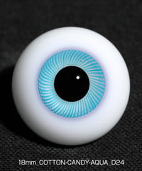 直径18mm_COTTON-CANDY-AQUA（均一な虹彩_D24）Hand Glass Craft社
