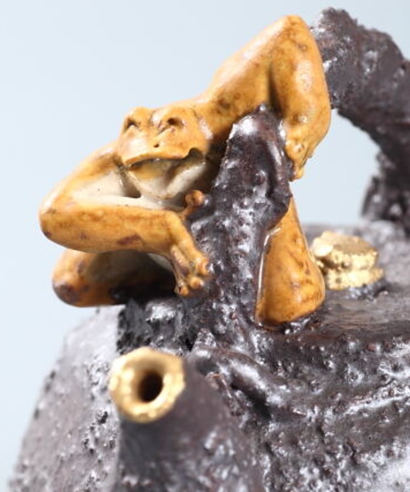 陶彫カエル「鉄瓶（水滴）」／堀口五明笑 | 人気クラフト作家作品通販