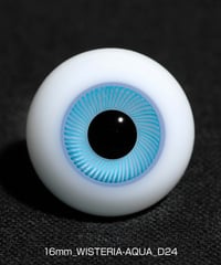 直径16mm_WISTERIA-AQUA（均一な虹彩_D24）Hand Glass Craft社