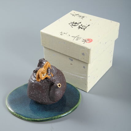 陶器　一輪挿し　カエルシリーズ 堀口五明笑作 fit=scale-down,w=1200