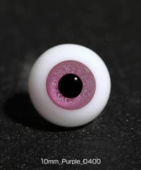 直径10mm_Purple（ランダムな虹彩_D400）Hand Glass Craft社