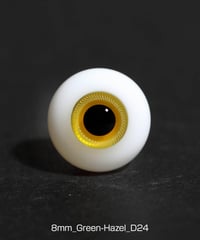 直径8mm_Green-Hazel（均一な虹彩_D24）Hand Glass Craft社