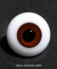 直径16mm_Dk-Brown（均一な虹彩_D24）Hand Glass Craft社