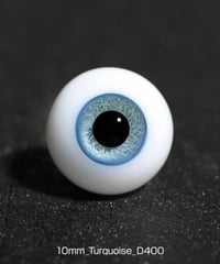 直径10mm_Turquoise（ランダムな虹彩_D400）Hand Glass Craft社
