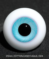 直径20mm_COTTON-CANDY-AQUA（均一な虹彩_D24）Hand Glass Craft社