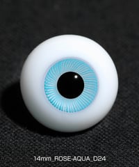 直径14mm_ROSE-AQUA（均一な虹彩_D24）Hand Glass Craft社