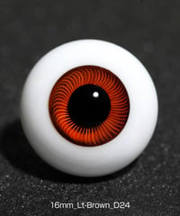 直径16mm_Lt-Brown（均一な虹彩_D24）Hand Glass Craft社