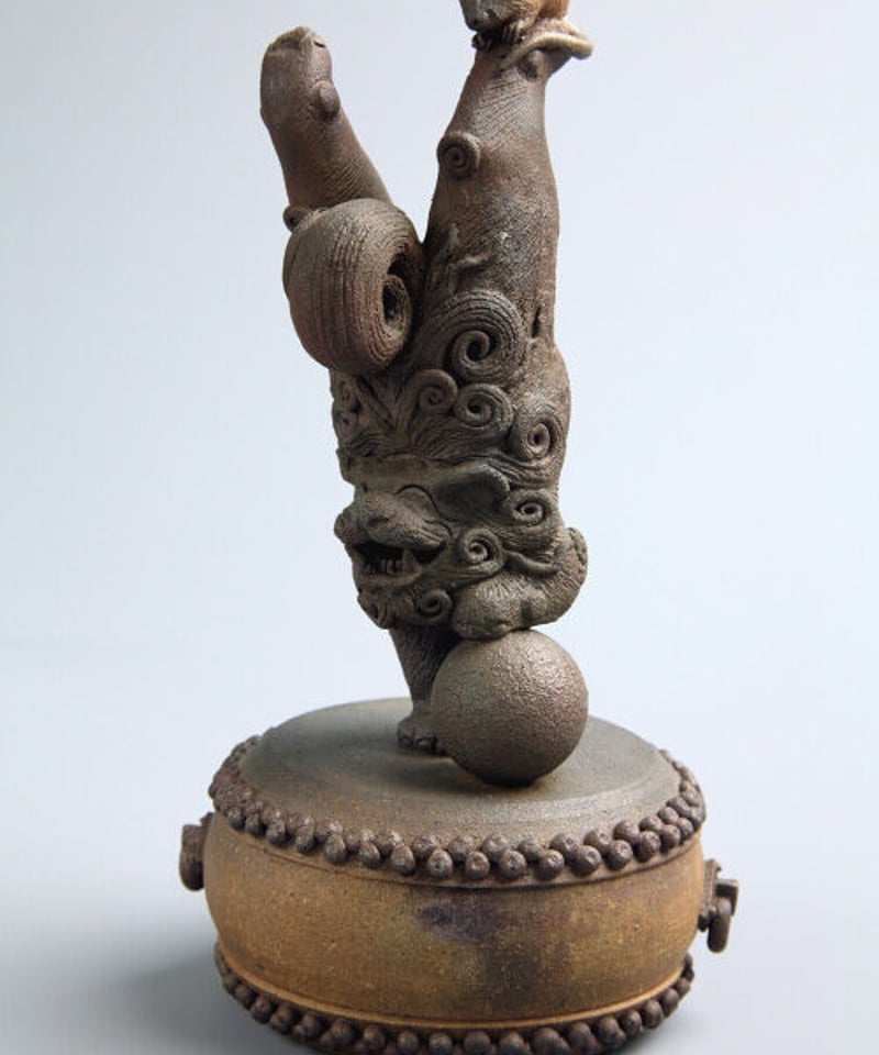 陶彫「ねずみと笑獅子」／堀口五明笑 | 人気クラフト作家作品通販