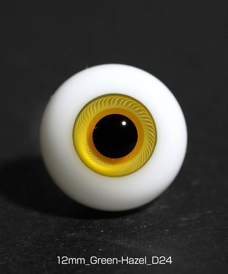 直径12mm_Green-Hazel（均一な虹彩_D24）Hand Glass Craft社