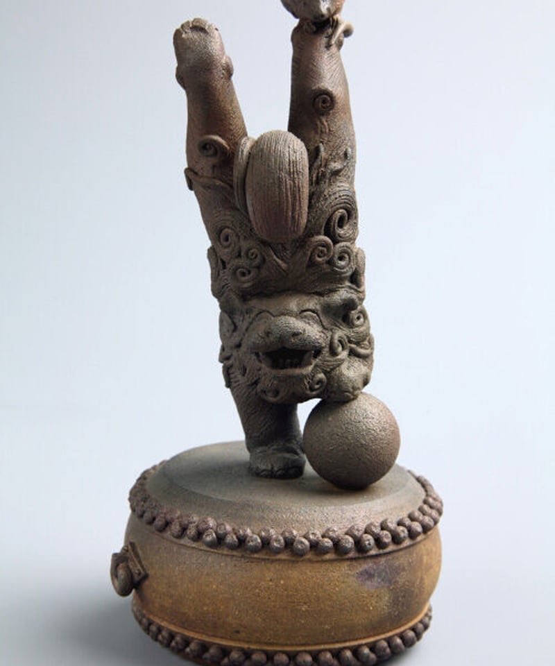 陶彫「ねずみと笑獅子」／堀口五明笑 | 人気クラフト作家作品通販