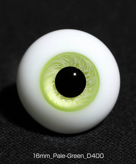 直径16mm_Pale-Green（ランダムな虹彩_D400）Hand Glass Craft社
