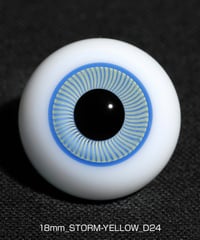 直径18mm_STORM-YELLOW（均一な虹彩_D24）Hand Glass Craft社