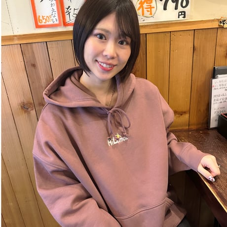 HiLemon ビッグシルエット刺繍パーカー（メルロー）