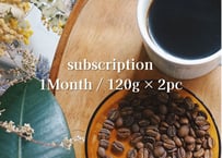 【定期便 Subscription】１ヶ月毎 おすすめ豆 120g×2種