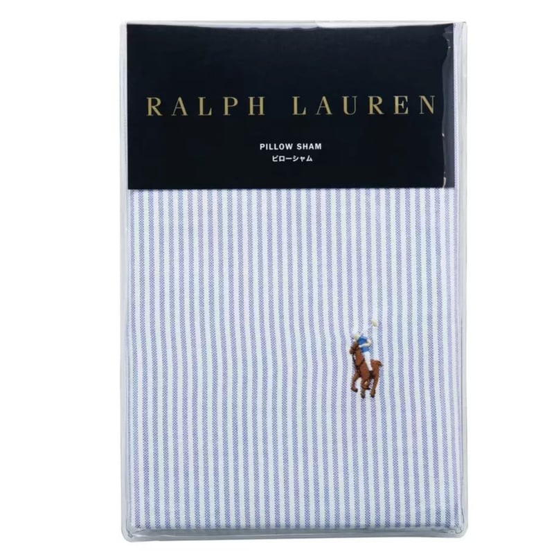 ラルフローレン　オックスフォードストライプピローシャム　2枚セット　枕カバー Amazon｜RALPH LAUREN ラルフローレン 枕カバー 50x70cm