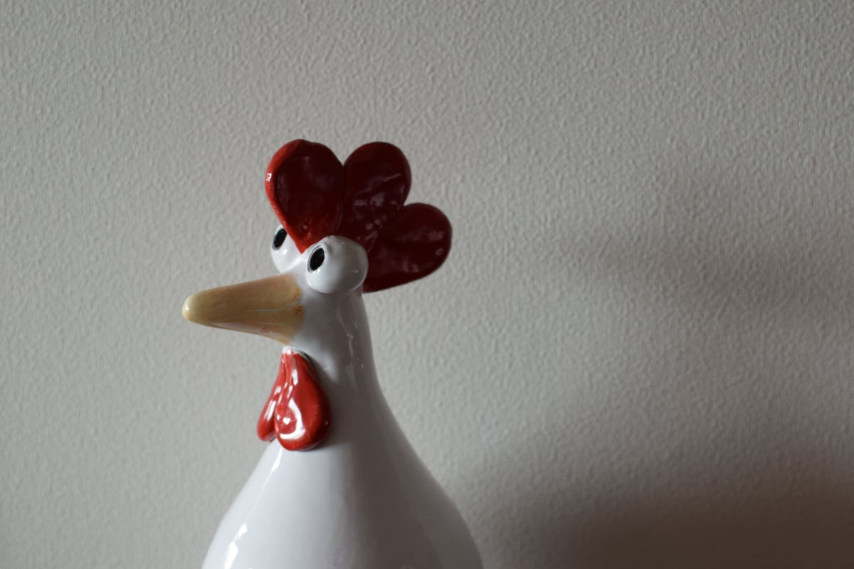 Gallina grande｜にわとり｜陶器の置物｜オブジェ｜26cm