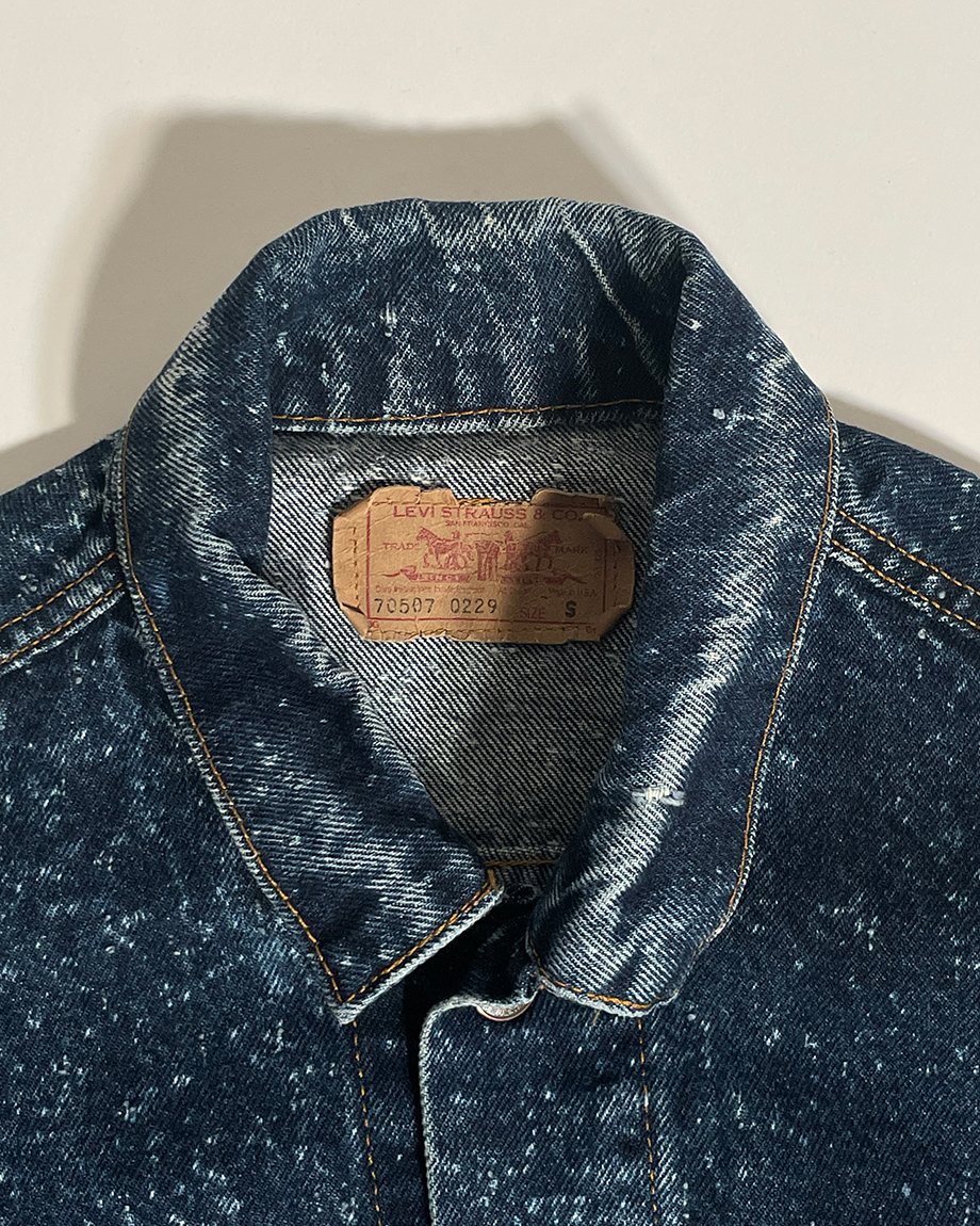 80s Levi's 70507-0229 galactic wash denim jacke...