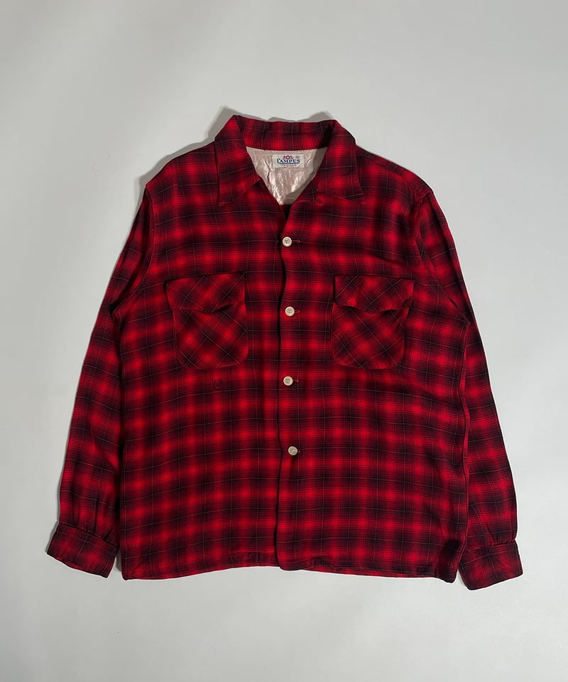 60s CAMPUS ombré rayon open collar shirt | PENSE